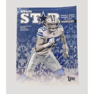 Dallas Cowboys Star Gameday Program Leighton Vander Esch Dolpins 9/22/19 Sealed